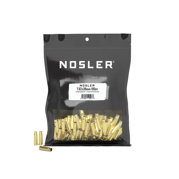 NOSLER BRASS 7.62X39 UNPRIMED 100/bag