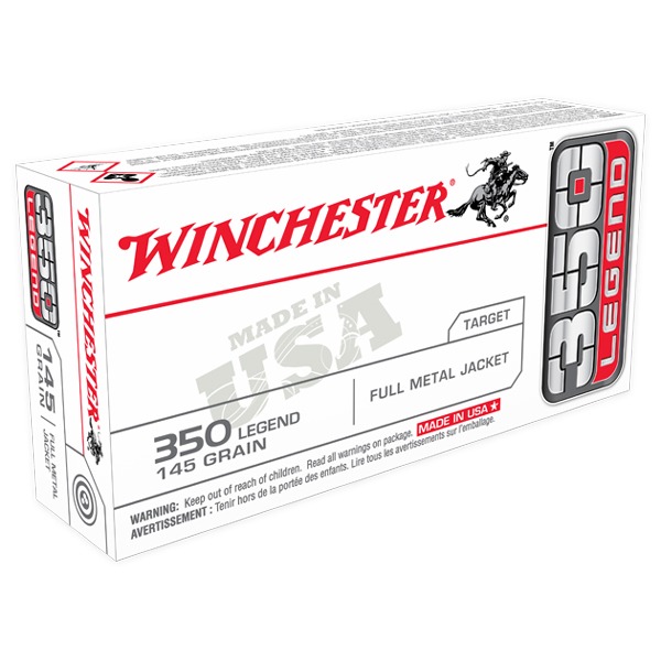 WINCHESTER AMMO 350 LEGEND USA 145gr FMJ 20/bx 10/cs