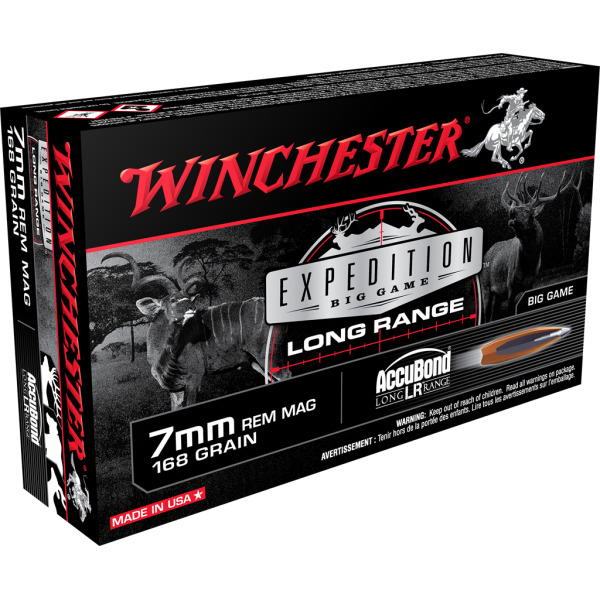 WINCHESTER AMMO 7MM REMINGTON MAG 168g ACCUBOND-EBGLR 20b 10c