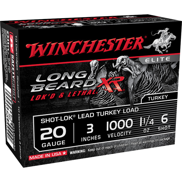 WINCHESTER AMMO 20ga 3" 1-1/4oz #6 LONG BEARD 10/bx 10/cs