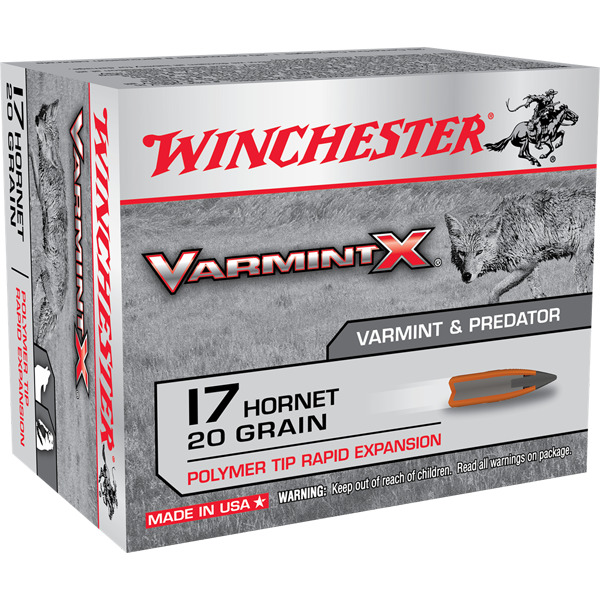 WINCHESTER AMMO 17 HORNET VARM-X 20gr POLY-TIP 20/bx 10/cs