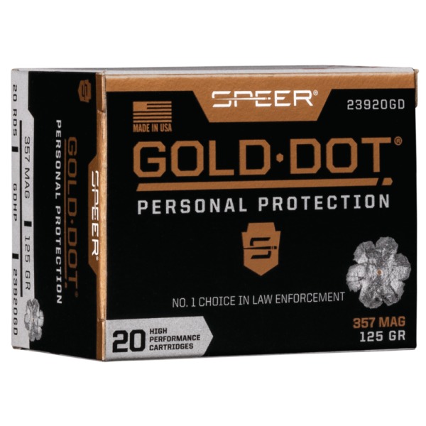 Speer Ammo 357 Mag 125gr GoldDot-HP 20 per box