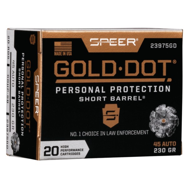 Speer Ammo 45 ACP 230gr GDHP-SB 20 per box