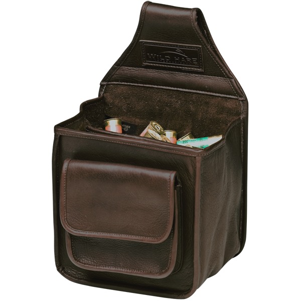 WILD HARE LEATHER DIVIDED POUCH JAVA