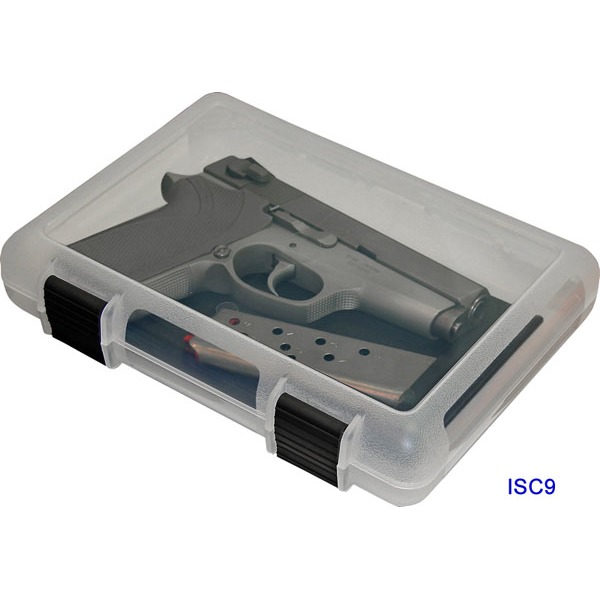 MTM IN-SAFE HANDGUN CLEAR STORAGE CASE 9" 3-pk 4cs