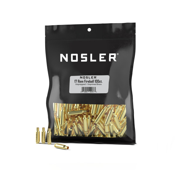 NOSLER BRASS 17 REMINGTON FB UNPRIMED BULK 100/BAG