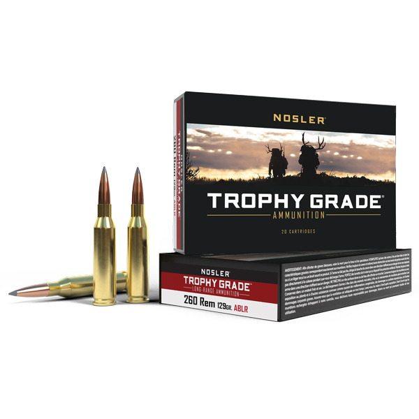 NOSLER AMMO 260 REMINGTON 129gr ABLR 20/bx 10/cs