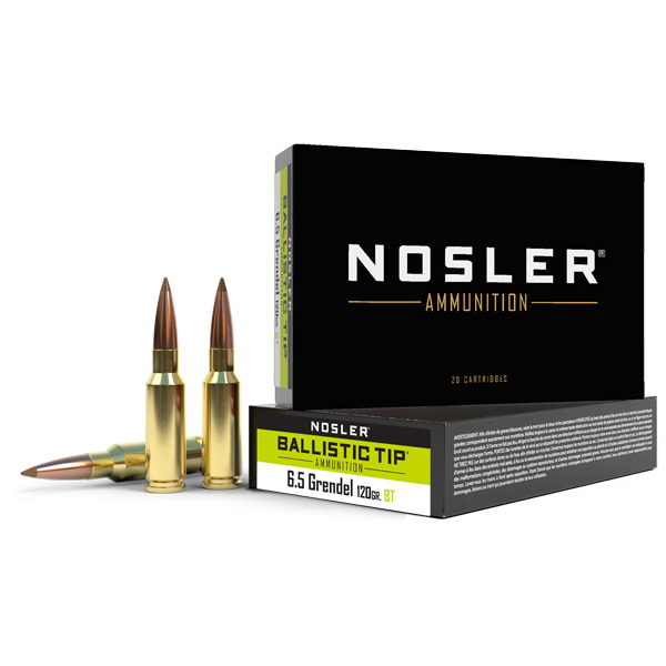 NOSLER AMMO 6.5 GRENDEL 120gr Bal-Tip 20/bx 10/cs