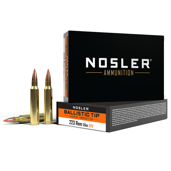 NOSLER AMMO 223 REMINGTON 55gr Ball-Tip 20/bx 20/cs