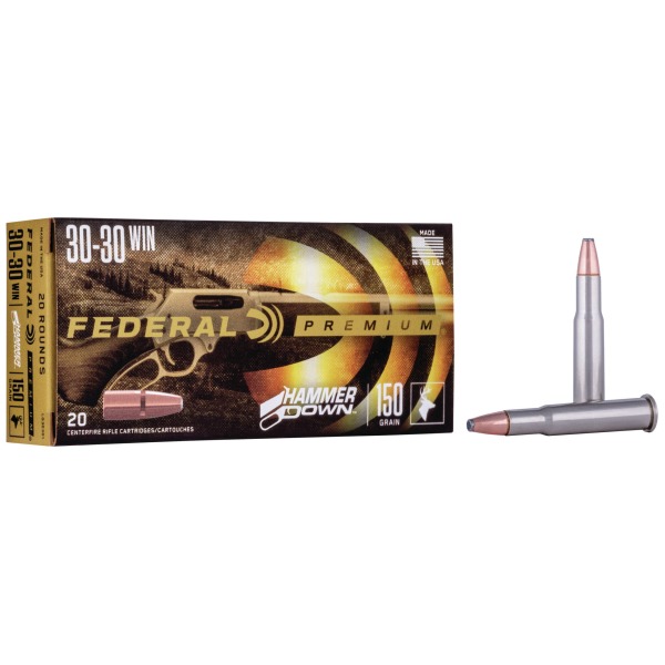 FEDERAL AMMO 30-30 WINCHESTER 150gr HAMMER DOWN 20/bx 10/cs
