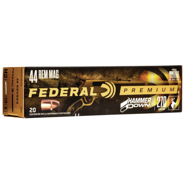 FEDERAL AMMO 44 REMINGTON MAG 270gr HAMMER DOWN 20/bx 10/cs