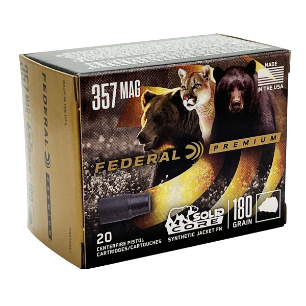 FEDERAL AMMO 357 MAG 180gr S CORE SYN 20/bx 10/cs