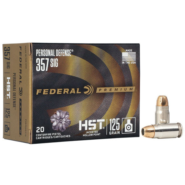 FEDERAL AMMO 357 SIG 125gr HST JHP 20/bx 10/cs