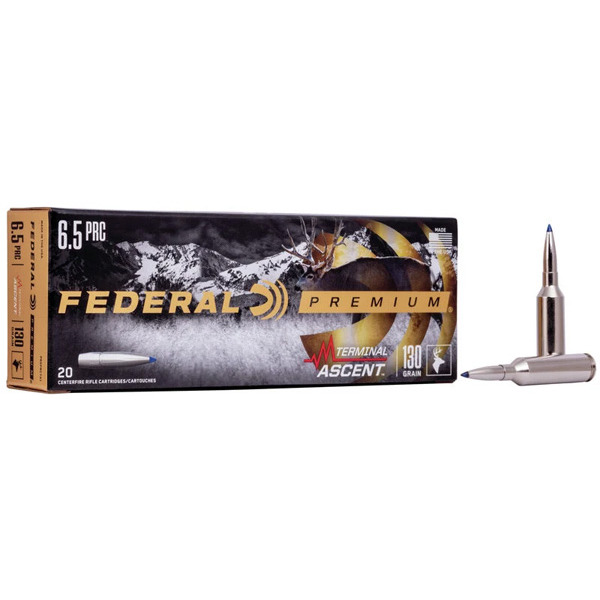 FEDERAL AMMO 6.5 PRC 130gr TERMINAL ASCENT 20b 10c