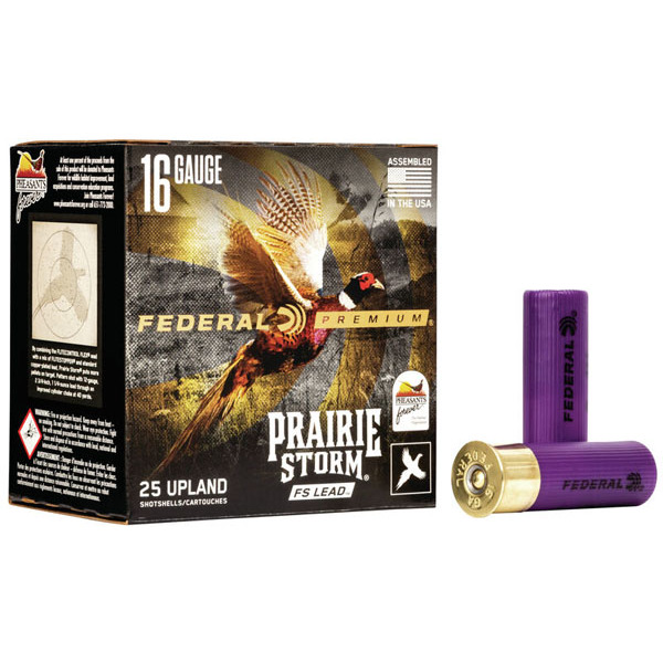 FEDERAL AMMO 16ga 2-3/4 1-1/8 #5 SHOT FS LEAD 25bx 10cs