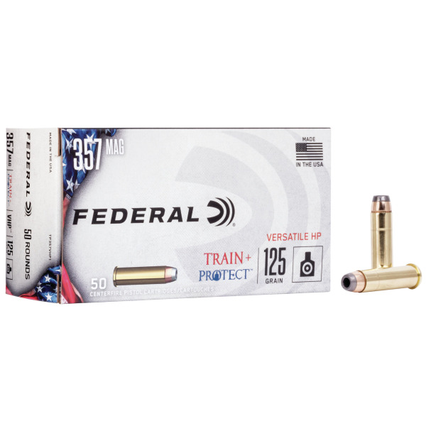 FEDERAL AMMO 357 MAG 125gr VHP TRAIN+PROTECT 50b 10c