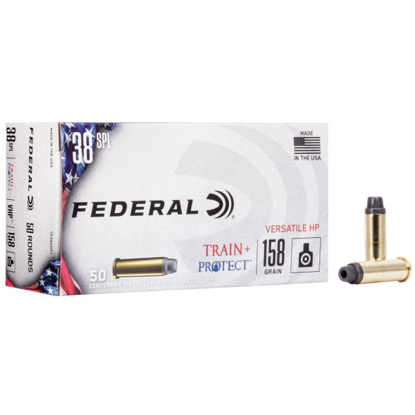 FEDERAL AMMO 38 SPL 158gr VHP SW TRAIN+PROTECT 50b 10c