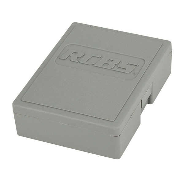 RCBS DIE STORAGE BOX GREY, HOLDS 1-3 DIES