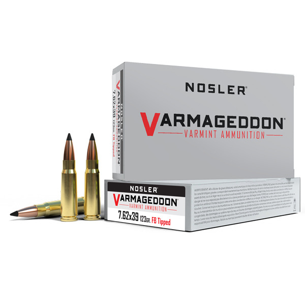 NOSLER AMMO 7.62x39 123gr TIPPED VARMAGEDDON 20b10c