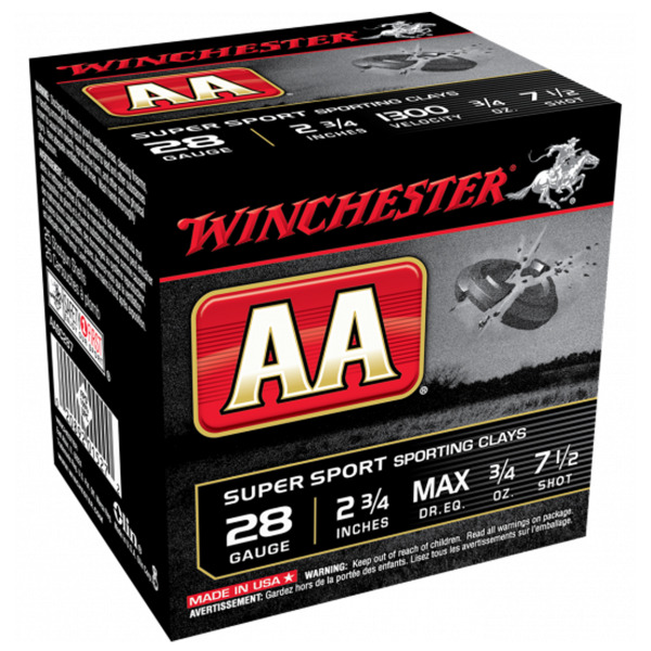 WINCHESTER AA 28ga S.C. .75oz 1300fps #7.5 500/cs
