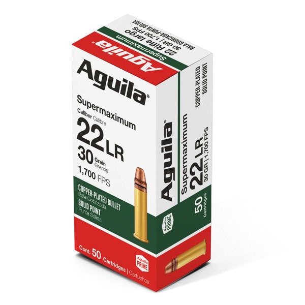 AGUILA AMMO 22LR 30g CPRN SuperMax 1700fps 50b 20cs
