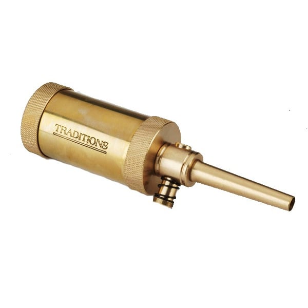 TRADITIONS COMPACT FIELD FLASK TUBULAR W VALVE (BRASS)
