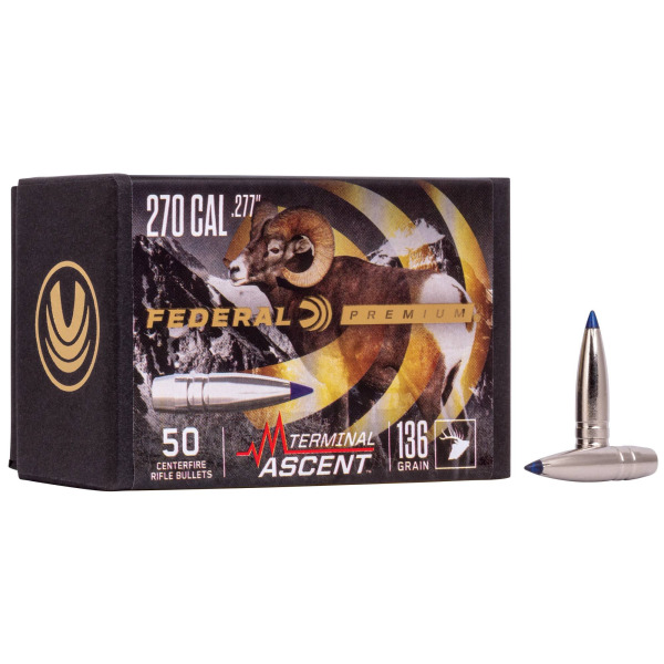 FEDERAL 270(.277) 136g BULLET TERMINAL ASCENT 50/bx
