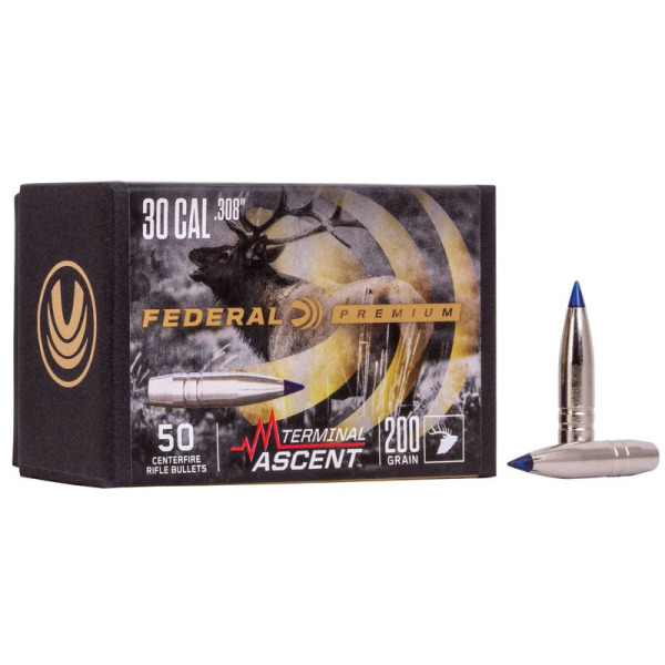 FEDERAL 30cal (.308) 200gr TERM ASCENT BULL 50/b 4/c