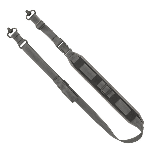 GROVTEC SLING QS 2-PT SENTINEL w/PB SWIVELS GRY
