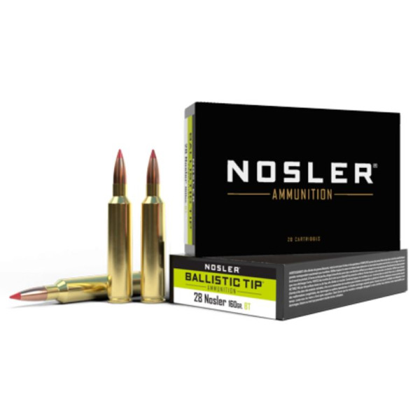 NOSLER AMMO 28 NOSLER 160gr BallisticTip 20/bx 10/cs