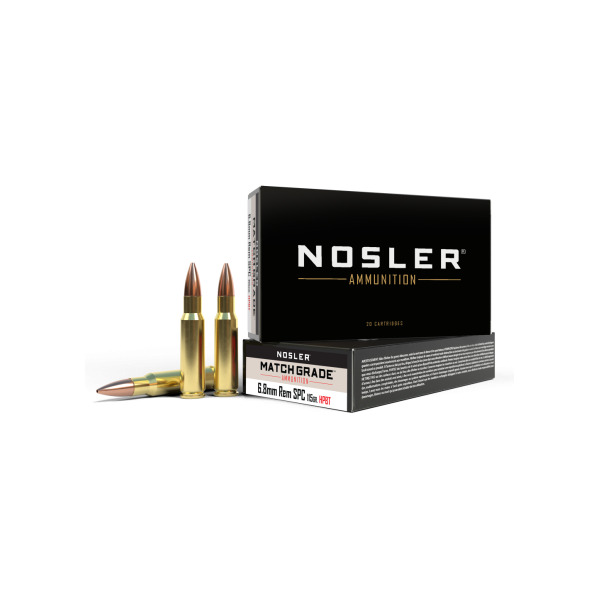 NOSLER AMMO 6.8 SPC 115gr CUSTOM MATCH 20/b 10/c