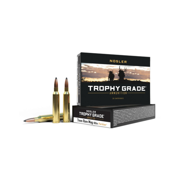 NOSLER AMMO 7MM REMINGTON MAG 160gr Partition 20/b 10/c
