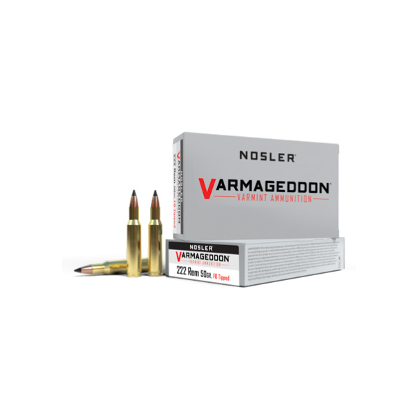 NOSLER AMMO 222 REMINGTON 50gr FB TIPPED VARMAGEDDON 20b20c
