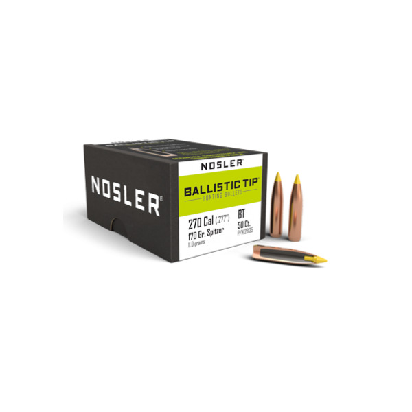 NOSLER 270(.277) 170gr Sptzr BULLET BallisticTip 50/bx