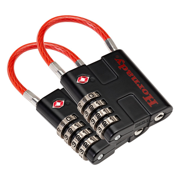 HORNADY TSA CABLE PADLOCK 2-PACK