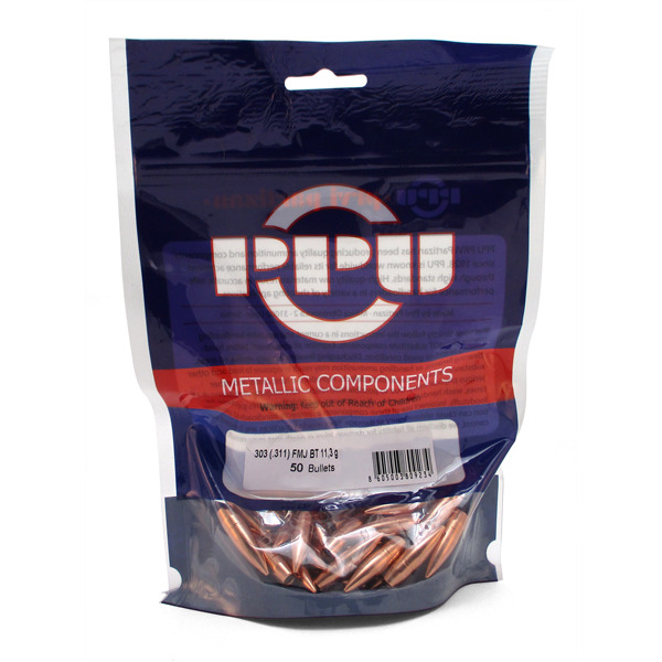 PRVI PARTIZAN BULLET 303cal (.311) 190gr FMJBT w/CANN 50/BAG