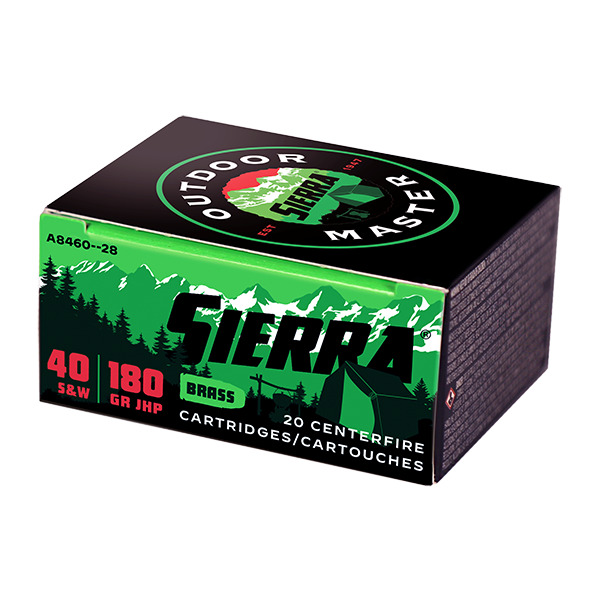 SIERRA AMMO 40 S&W 180gr JHP 20bx 10cs