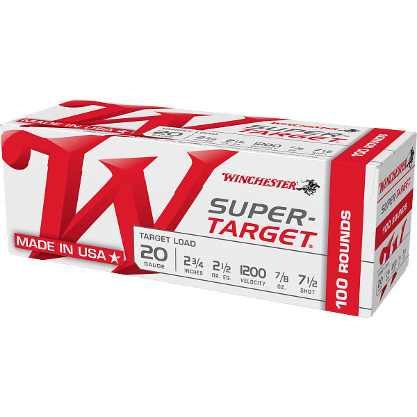 WINCHESTER SUPER-TGT 20ga 2.5d 7/8oz #7.5 VALUE PK 200/c
