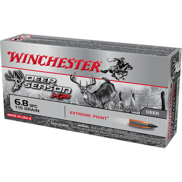 WINCHESTER AMMO 6.8 SPC DEER- SEASON 120gr EP 20/b 10/c