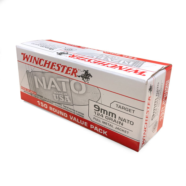 WINCHESTER AMMO 9MM NATO USA-TGT 124gr FMJ MIL SPC 150b 5c