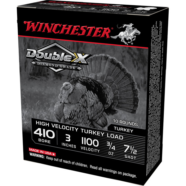 WINCHESTER XX 410br DG 3in 3/4oz 1100fps #7.5 TURKEY 10/bx