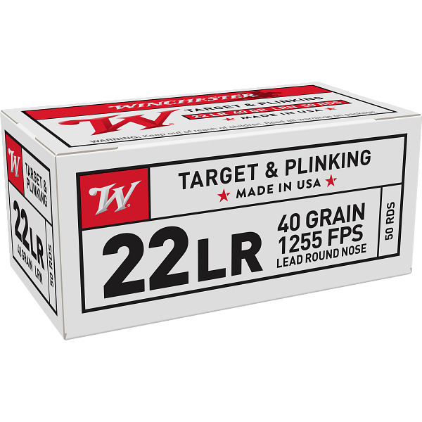 WINCHESTER AMMO 22 LR 40gr RN WHITE BOX 50/bx 100/cs