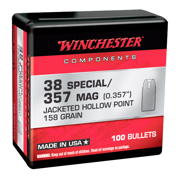 WINCHESTER BULLET 38c (.357) 158gr HP 100/bx 10/cs