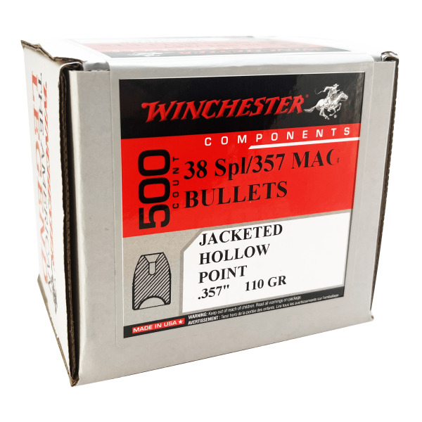 WINCHESTER BULLET 38c (.357) 110gr JHP NOTCH 500/b 4/c