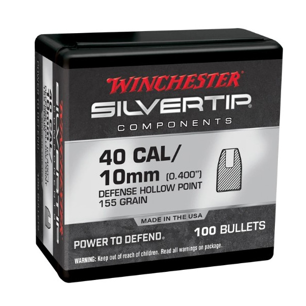 WINCHESTER BULLET 40c (.400) 155gr ST HP 100/bx 10/cs