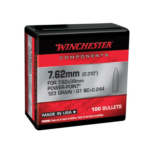 WINCHESTER BULLET 7.62 (.310) 123gr PWR PT 100/bx 10/cs