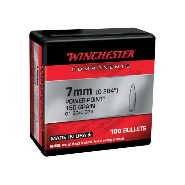 WINCHESTER BULLET 7MM (.284) 150gr PWR PT 100/bx 10/cs