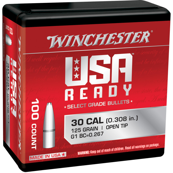WINCHESTER BULLET 30c (.308) 125gr OT 100/bx 10/cs