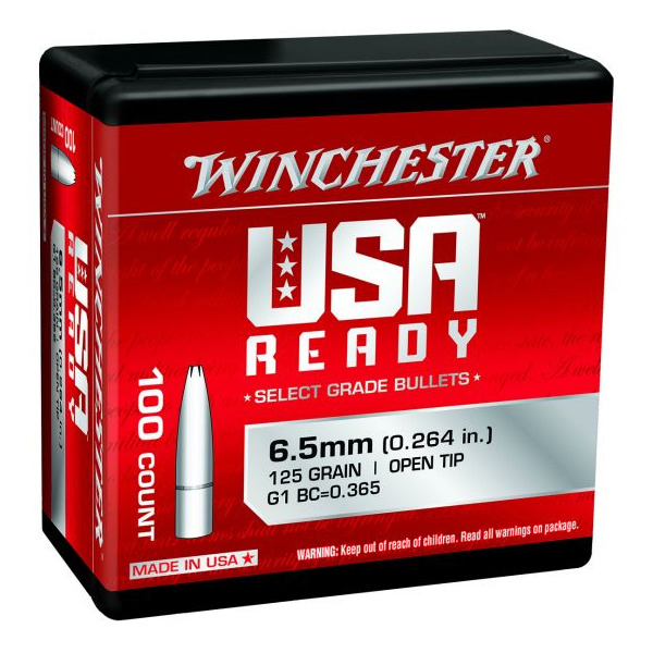 WINCHESTER BULLET 6.5MM (.264) 125gr OT 100/bx 10/cs