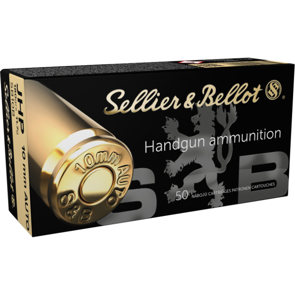 SELLIER & BELLOT AMMO 10MM 180gr JHP 50/bx 20/cs